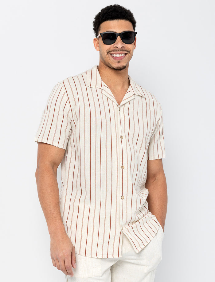 Chemise rayée en lin