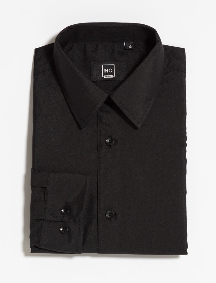 Chemise unie à manches longues