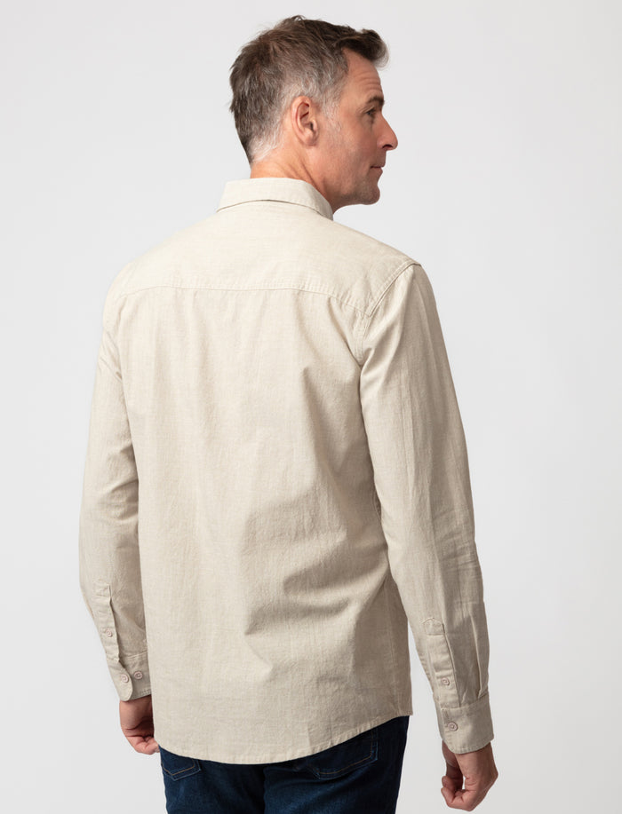 Chemise unie à manches longues
