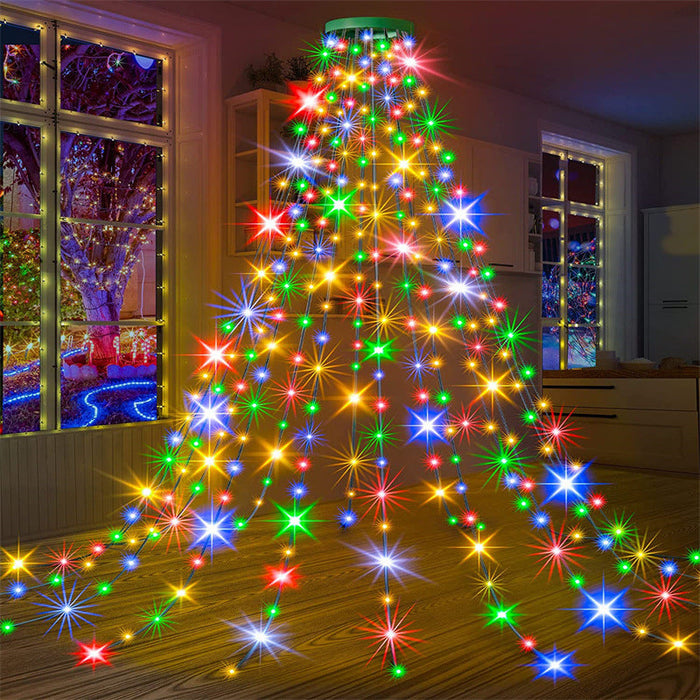 Colorful Light / 1.5M/200 Lights ( (For 4-6ft Christmas Tree) / USB(With Remote Control)