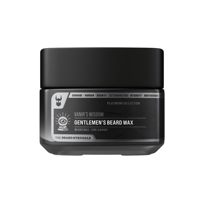 Clear Mustache Wax for a Natural Hold in Vanir's Wisdom scent. The Beard Struggle