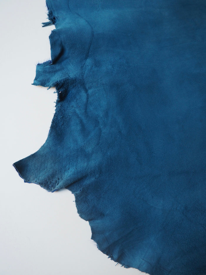 Cobalt + Black Spotted Kidskin Hide