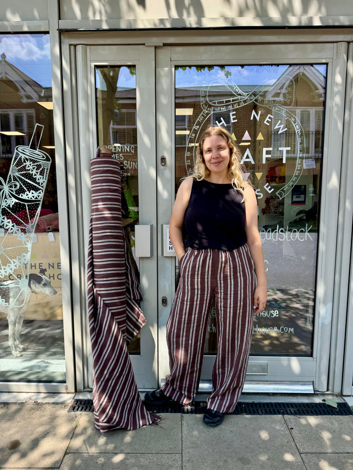 Coffee Stripe Linen