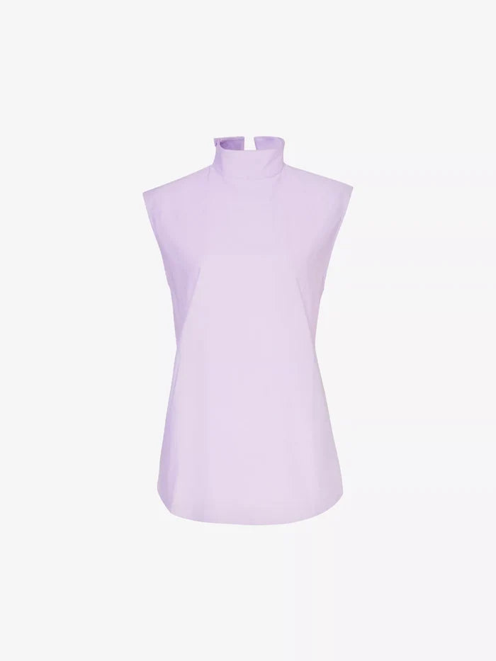 COPERNI Lilac Sleeveless High Neck Button Back Shirt - House Of Huntington