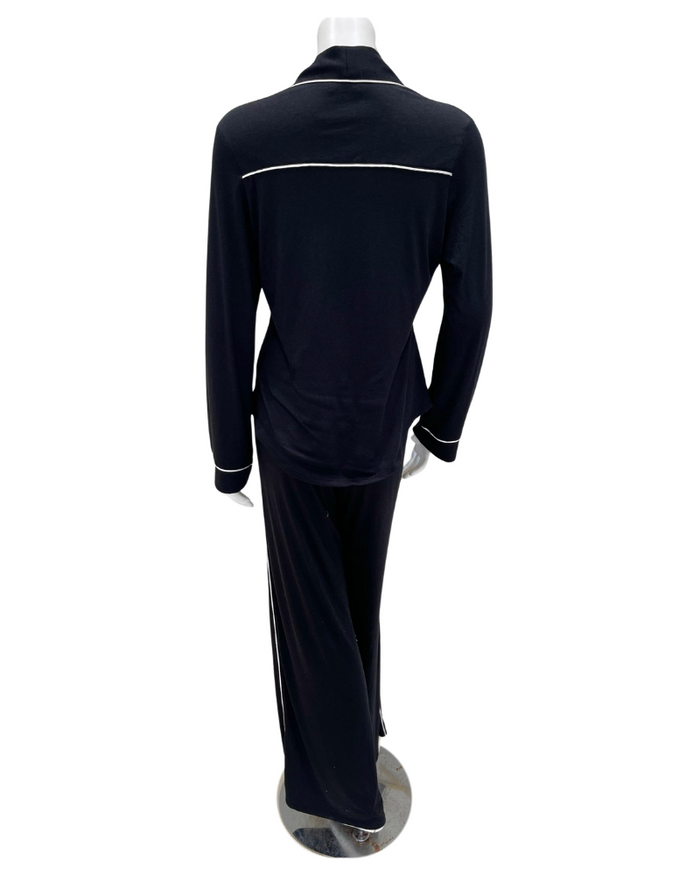Cosabella PIMAL9648 Black/Moon Ivory Pima Lusso Cotton Blend Pajamas Set Myselflingerie.com