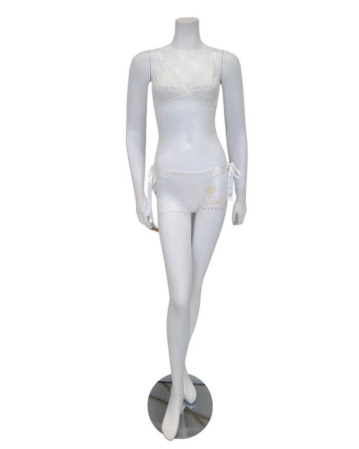 Cosabella NEVER1320 + 0372 Moon Ivory Tie Me Up Bralette Set myselflingerie.com