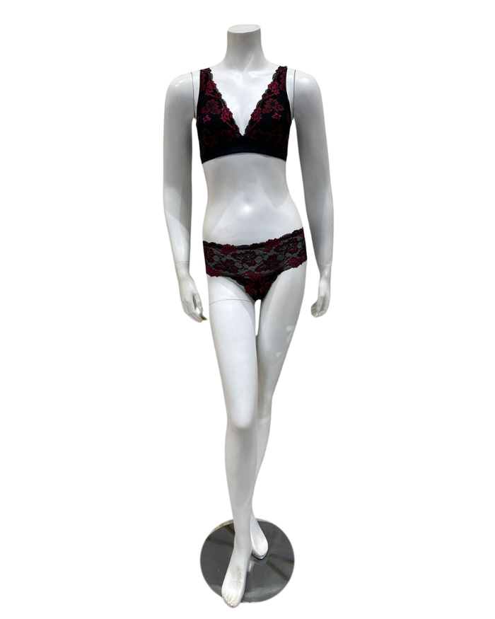 Cosabella SAVON1302+0723 Savona Black/Fragolino Bralette Set Myselflingerie.com