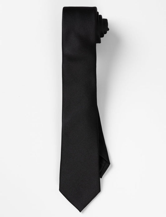 Cravate unie en satin