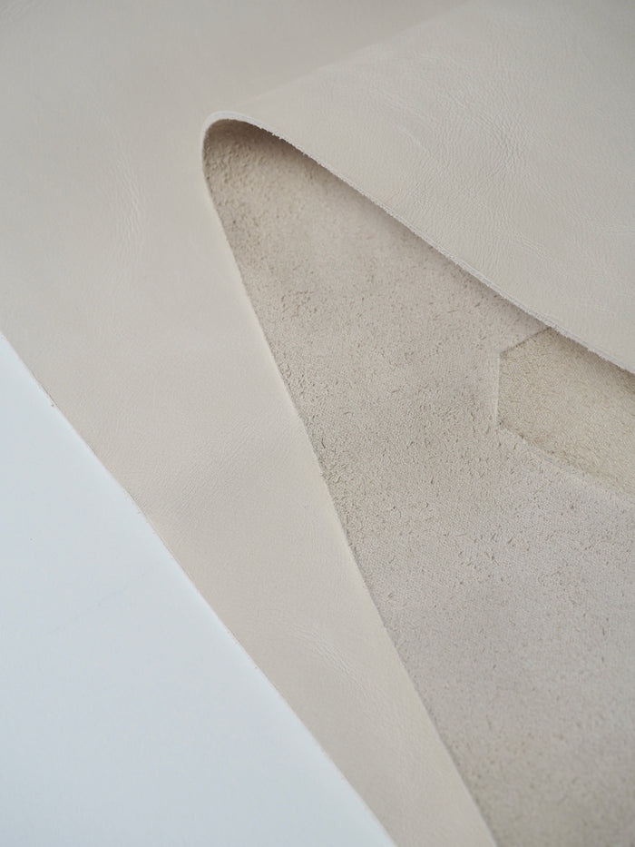 Cream Calfskin Leather