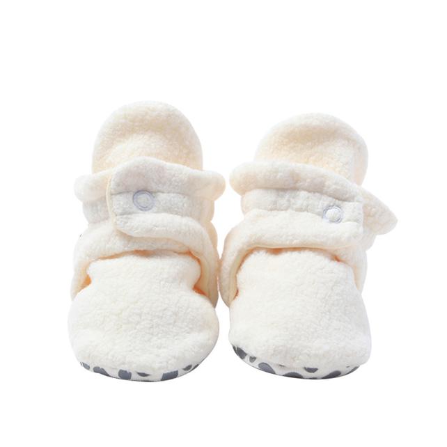 Cream Cozie Fleece Gripper Bootie - Ali's Wagon
