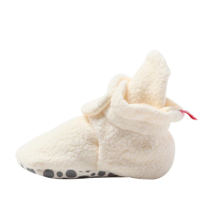 Cream Cozie Fleece Gripper Bootie - Ali's Wagon