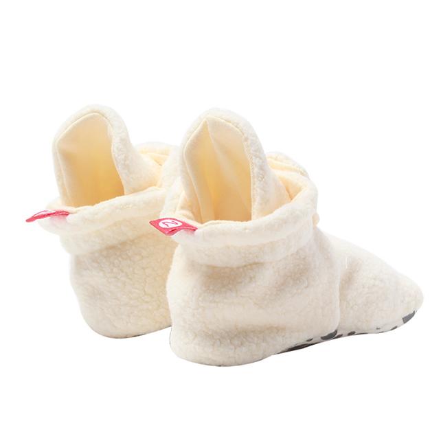 Cream Cozie Fleece Gripper Bootie - Ali's Wagon