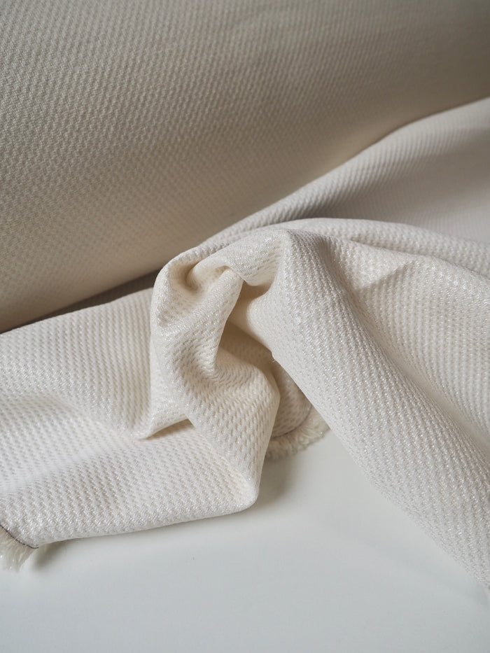 Cream Lurex + Wool Jacquard