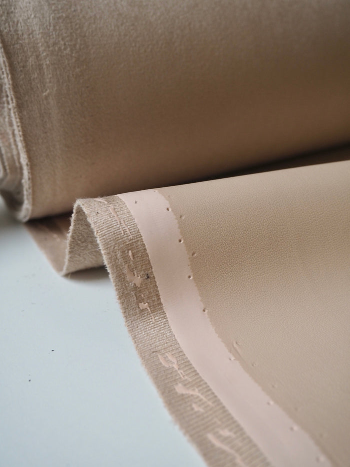 Creamy Beige Stretch Pleather
