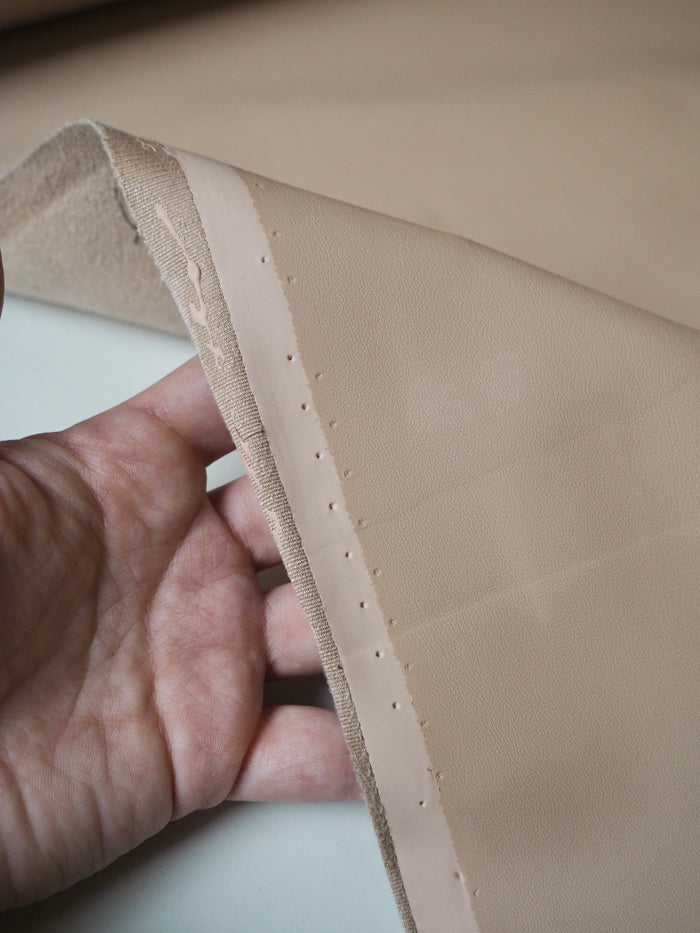 Creamy Beige Stretch Pleather