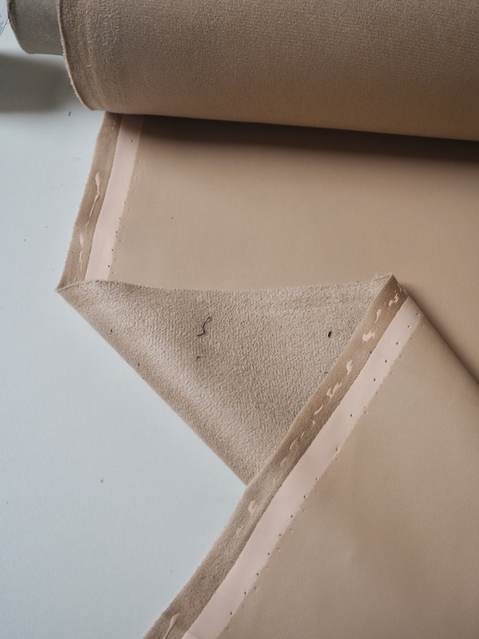 Creamy Beige Stretch Pleather