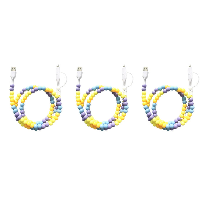 Light Yellow+Yellow+Blue+Purple / 3 PCS