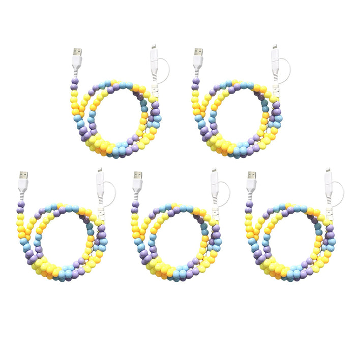 Light Yellow+Yellow+Blue+Purple / 5 PCS