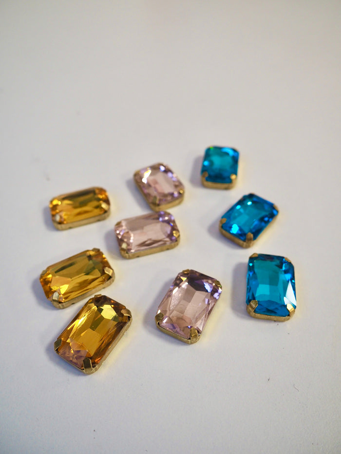 Crystal Rectangular Embellishments 25mm