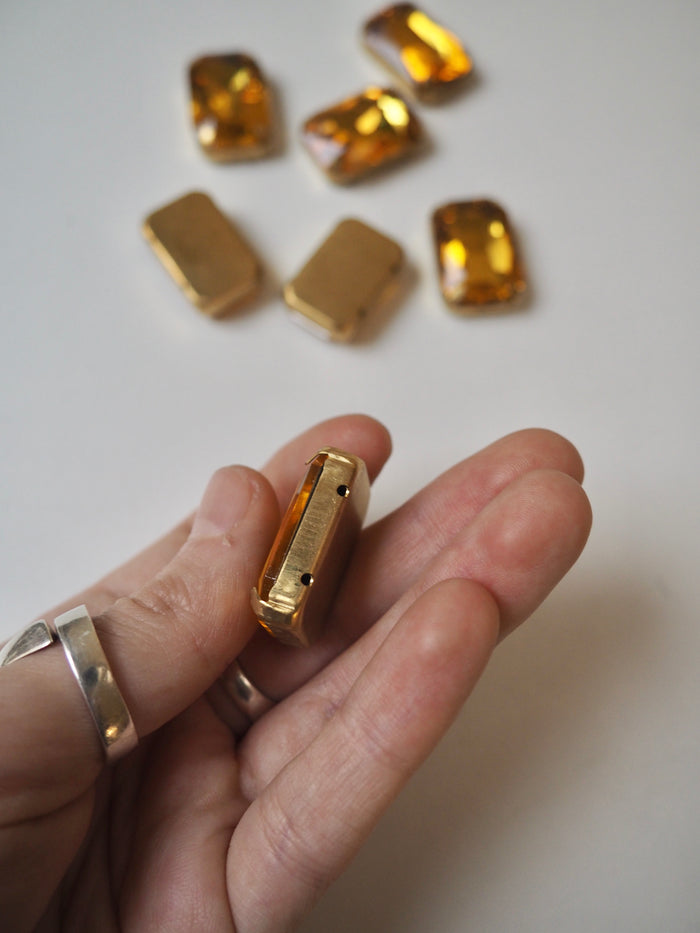Crystal Rectangular Embellishments 25mm