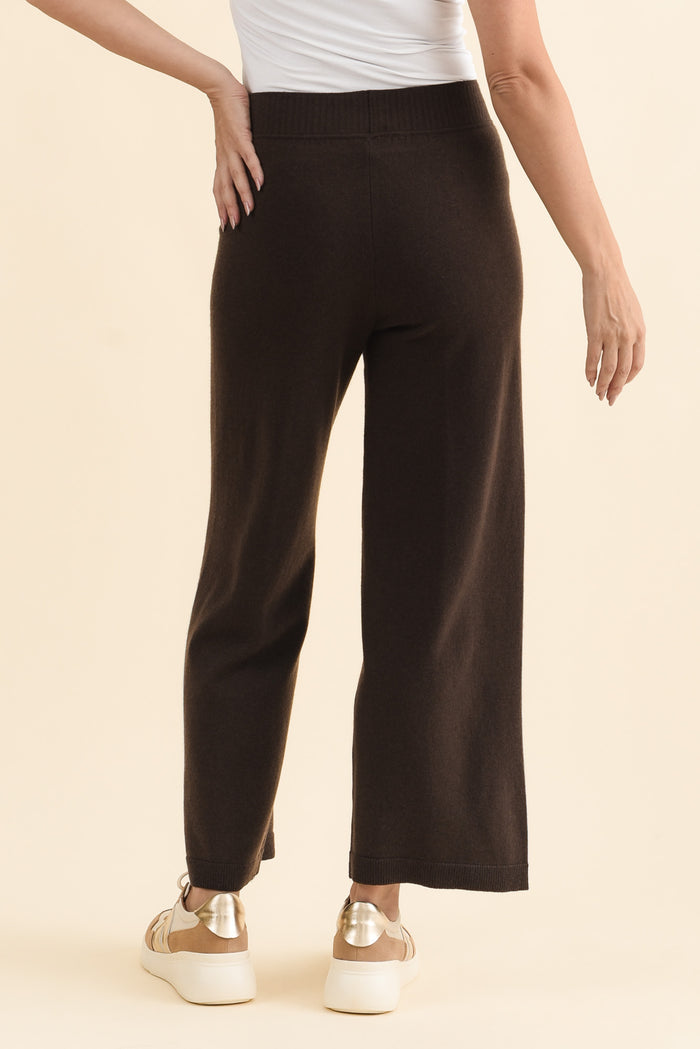 Dalia Chocolate Wool Cashmere Pants