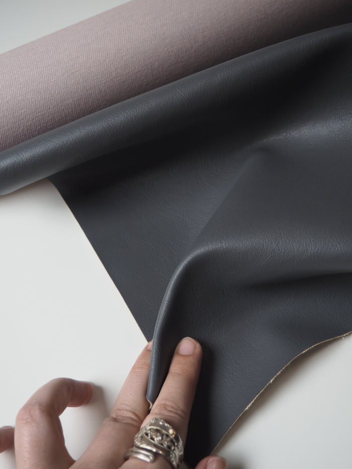 Dark Grey Pleather
