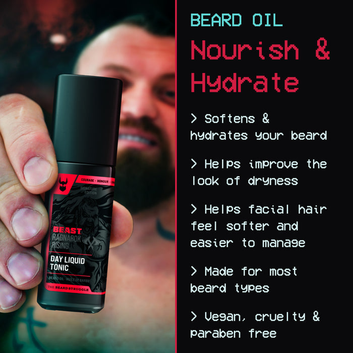 Day Liquid Beard Oil - Beast, image 2. The Beard Struggle