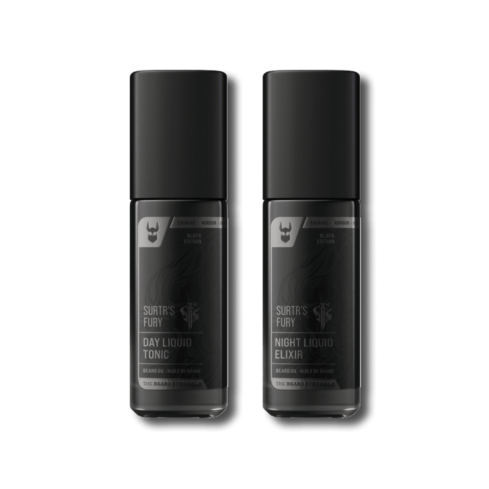 Tonic + Elixir Beard Oil Bundle in Surtr's Fury scent. The Beard Struggle