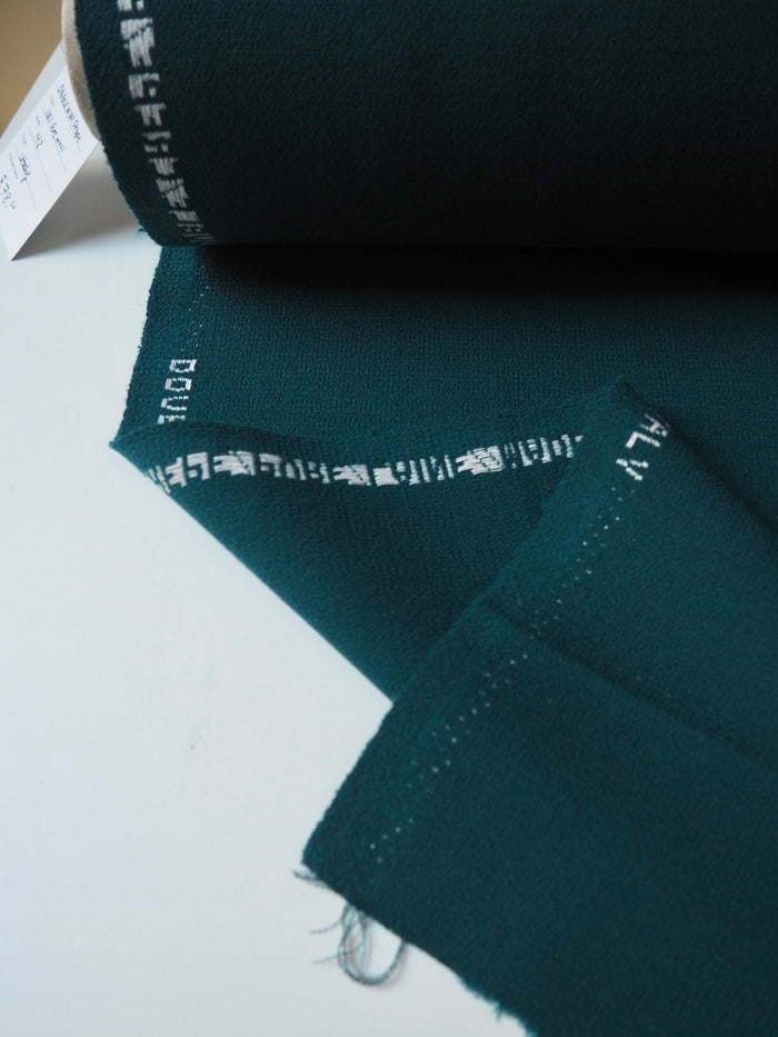 Deep Teal Double Wool Crepe