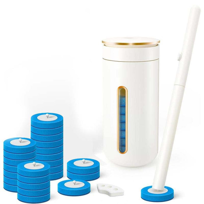 1 Disposable Toilet Brush + 8 Ocean Flavor Brush Heads + 1 Lemon Flavored Aroma Tablet