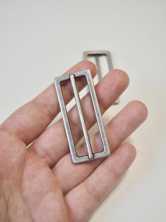 Distressed Silver Metal Slider 57mm