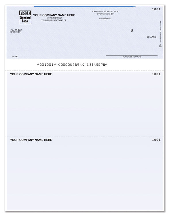 DLT104 Laser Top Checks QuickBooks Compatible Unlined 8 1/2x11" QTY250