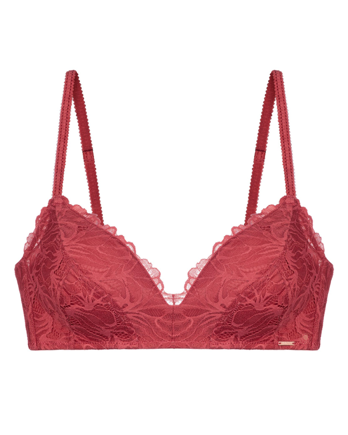 Dorina Red Raelynn Lace Molded Wire Free Bra