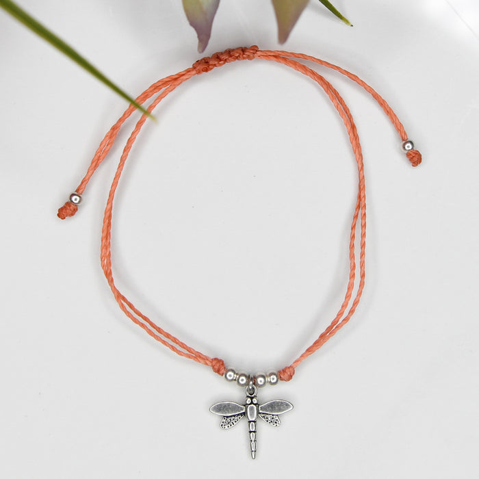 Dragonfly String Charm Bracelet