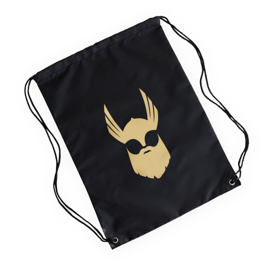 Drawstring bag, image 2. The Beard Struggle