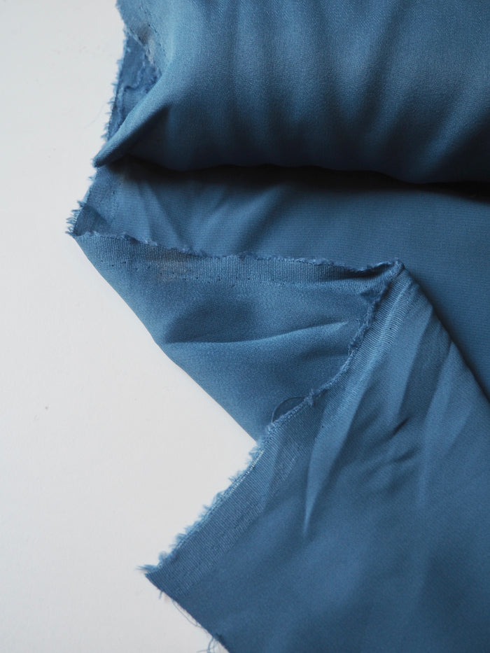 Dusk Blue Viscose Satin