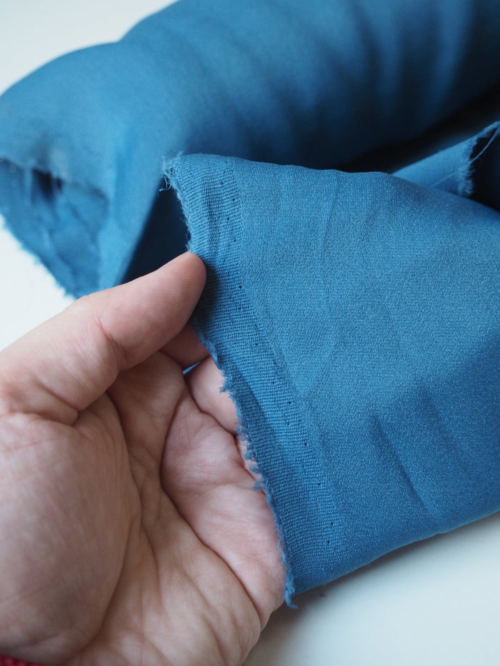 Dusk Blue Viscose Satin