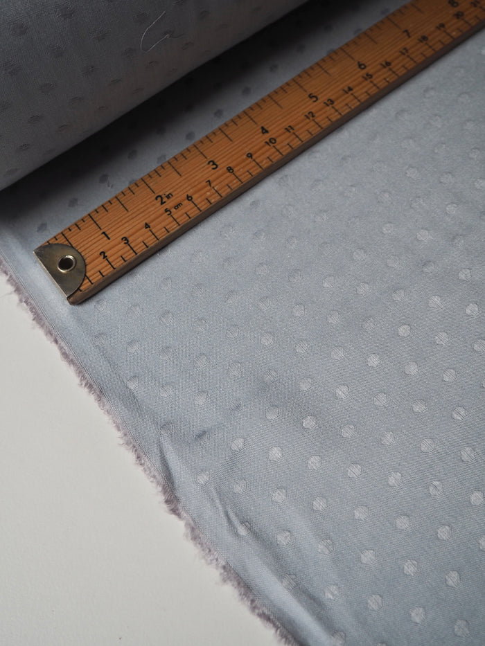 Dusty Blue Dotted Viscose Jacquard