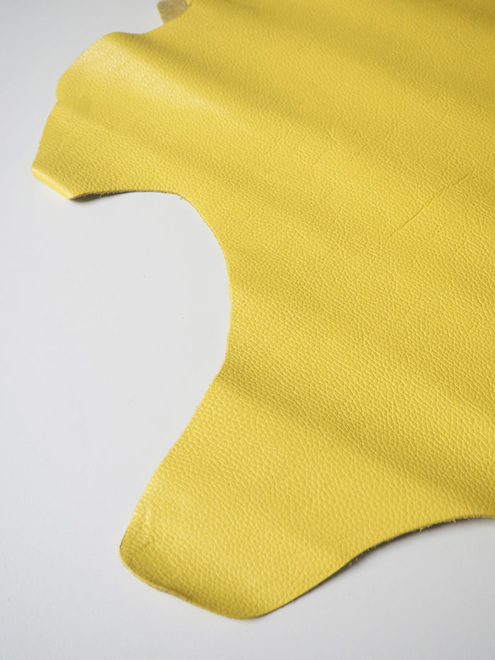 Electric Yellow Distressed Calfskin