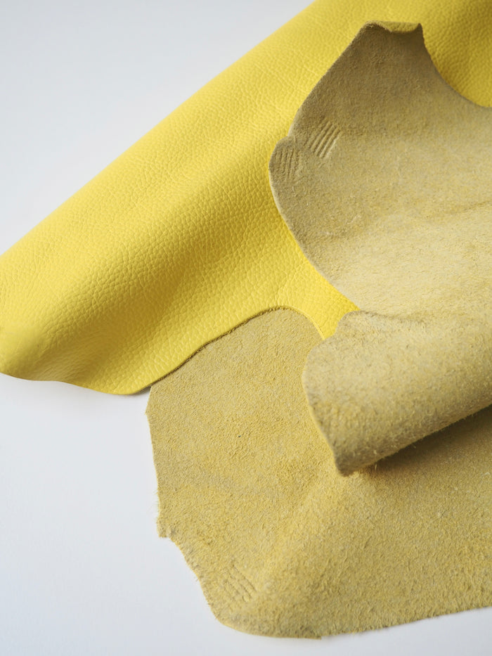 Electric Yellow Distressed Calfskin