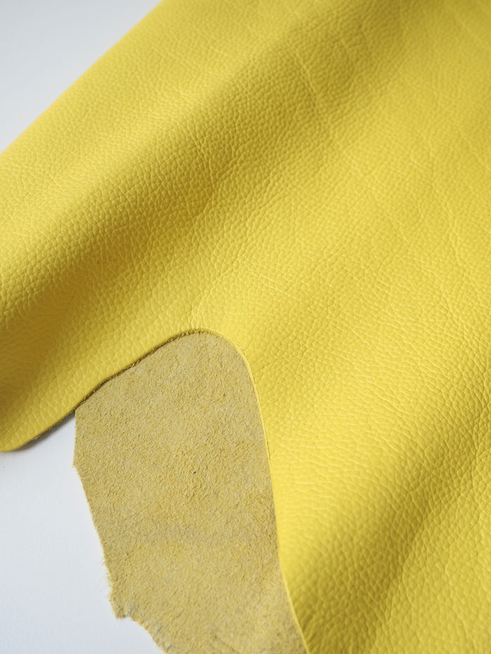 Electric Yellow Distressed Calfskin
