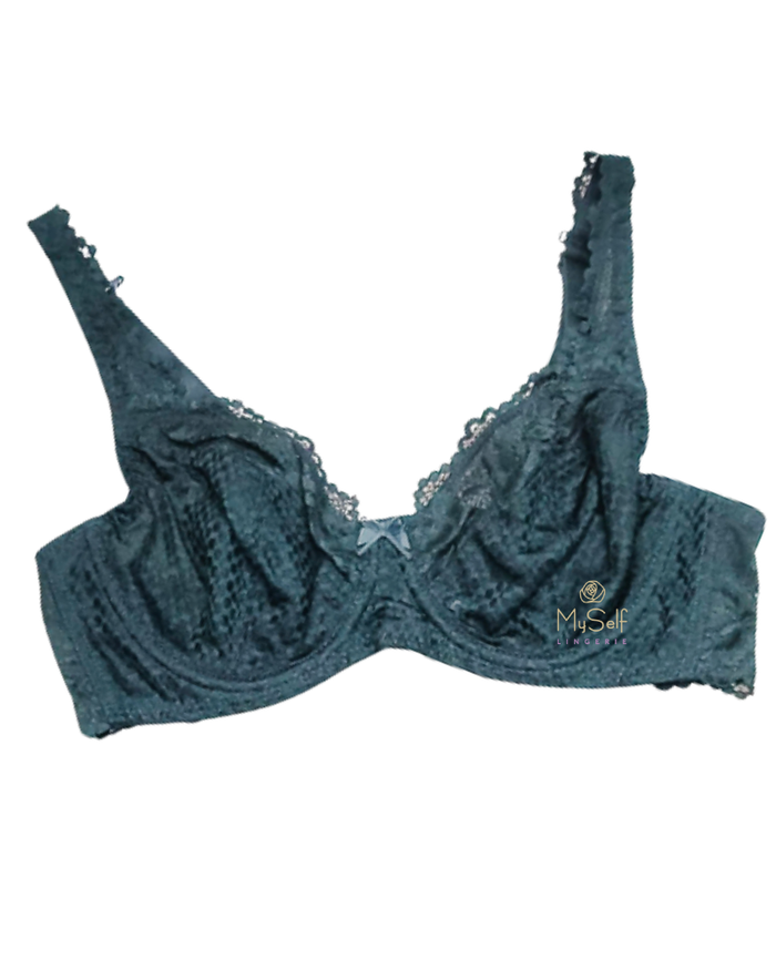 Fitfully Yours Forest Green Serena Lace Underwire Bra