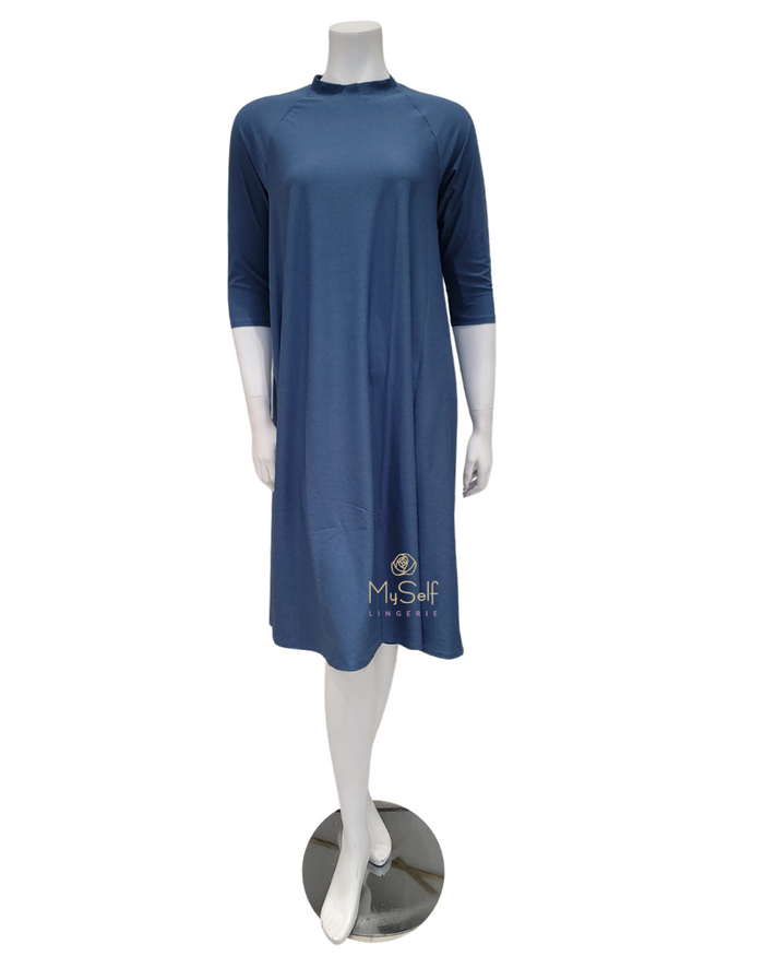 Flamingo Chambray Swing Swim Dress Regular Length Myselflingerie.com