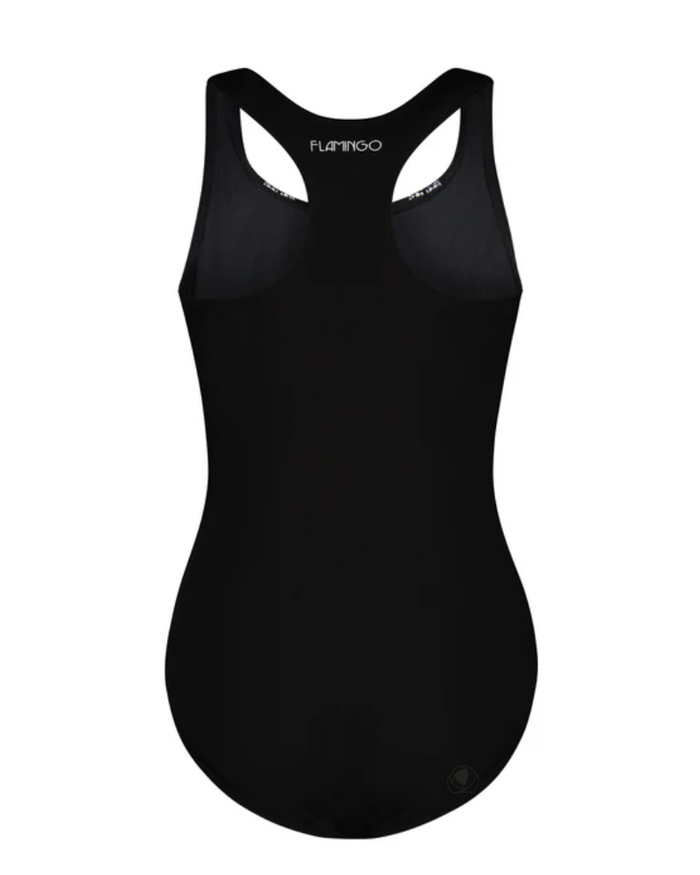 Flamingo 22FL031 Neon/Royal Vertical Stripe Black Bathing Suit myselflingerie.com