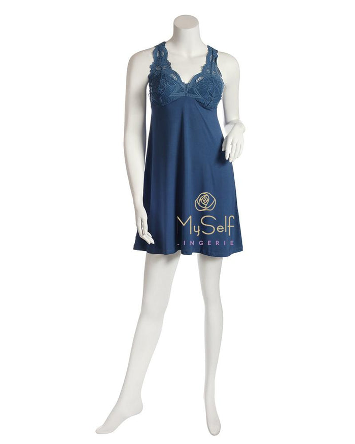 FLEUR'T 630 Lace T-Back Short Chemise myselflingerie.com