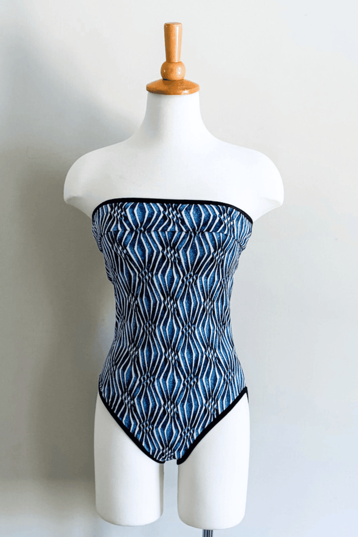 Flip Suit in Blue Ikat Print
