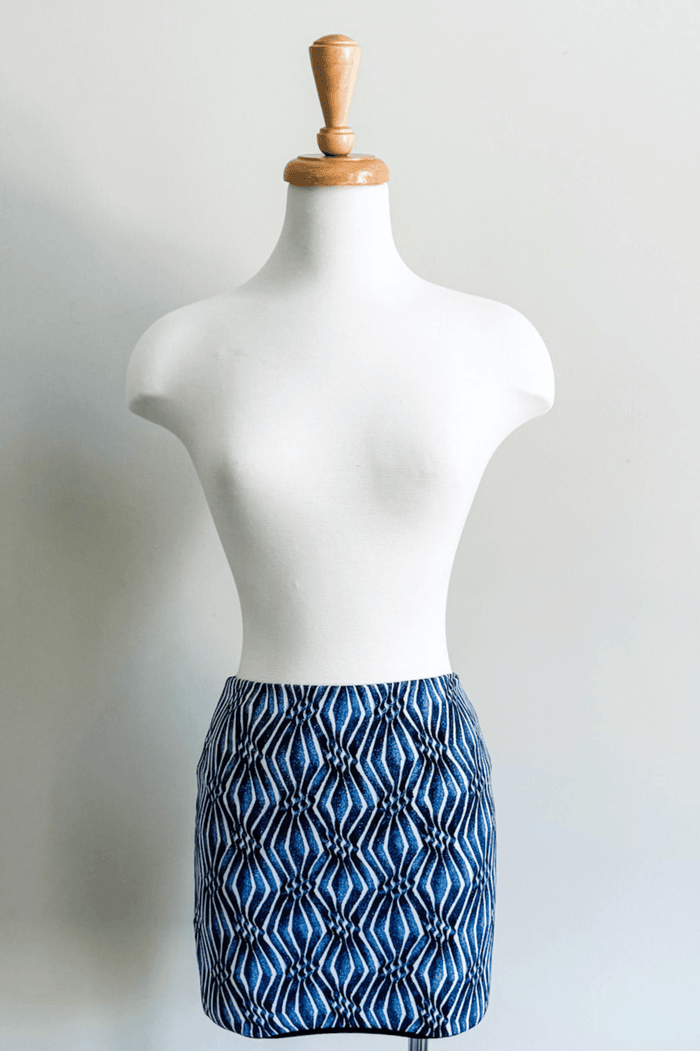 Flip Suit in Blue Ikat Print