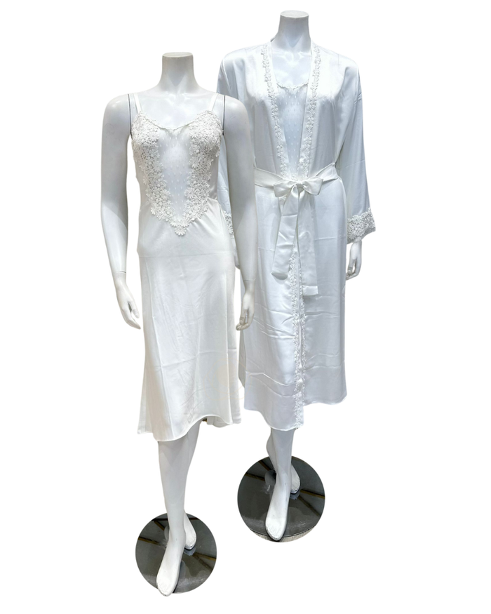Flora Nikrooz Ivory Showstopper Gown & Robe Set