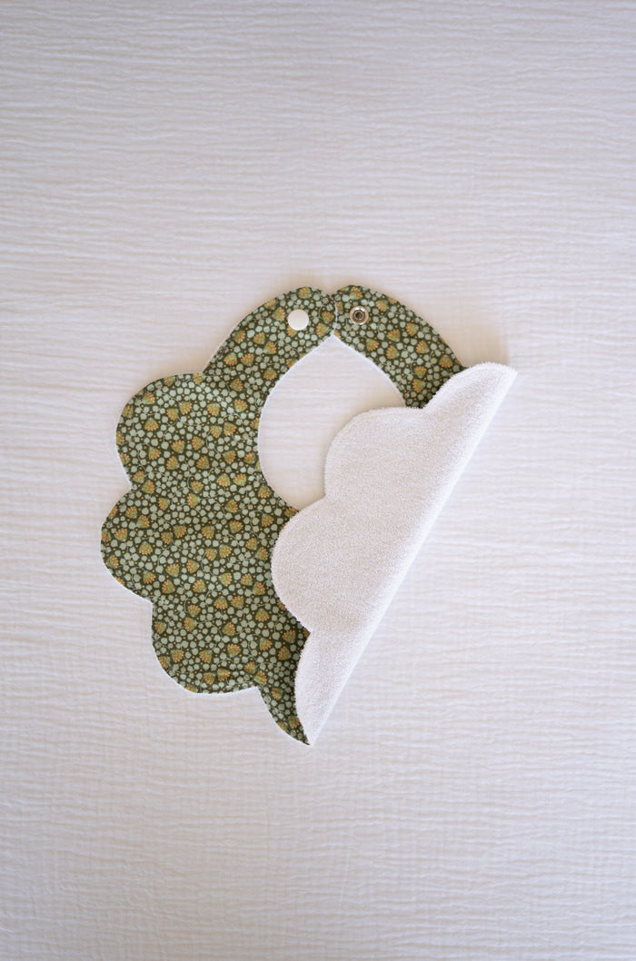 Forest Green Tilda Baby Bib