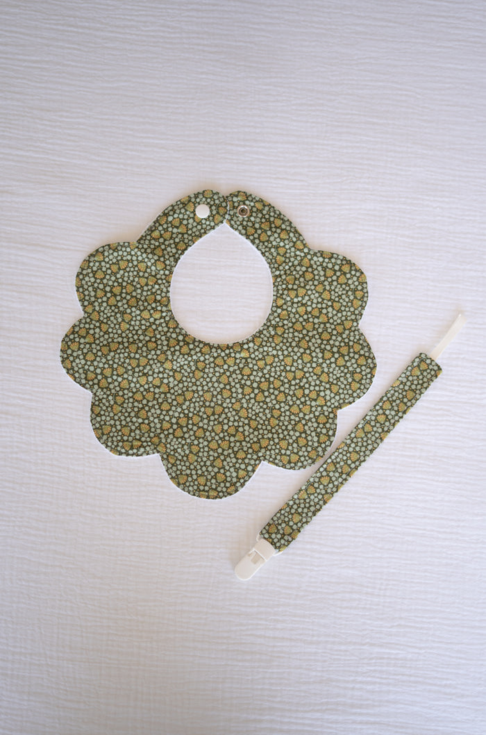 Forest Green Tilda Baby Bib